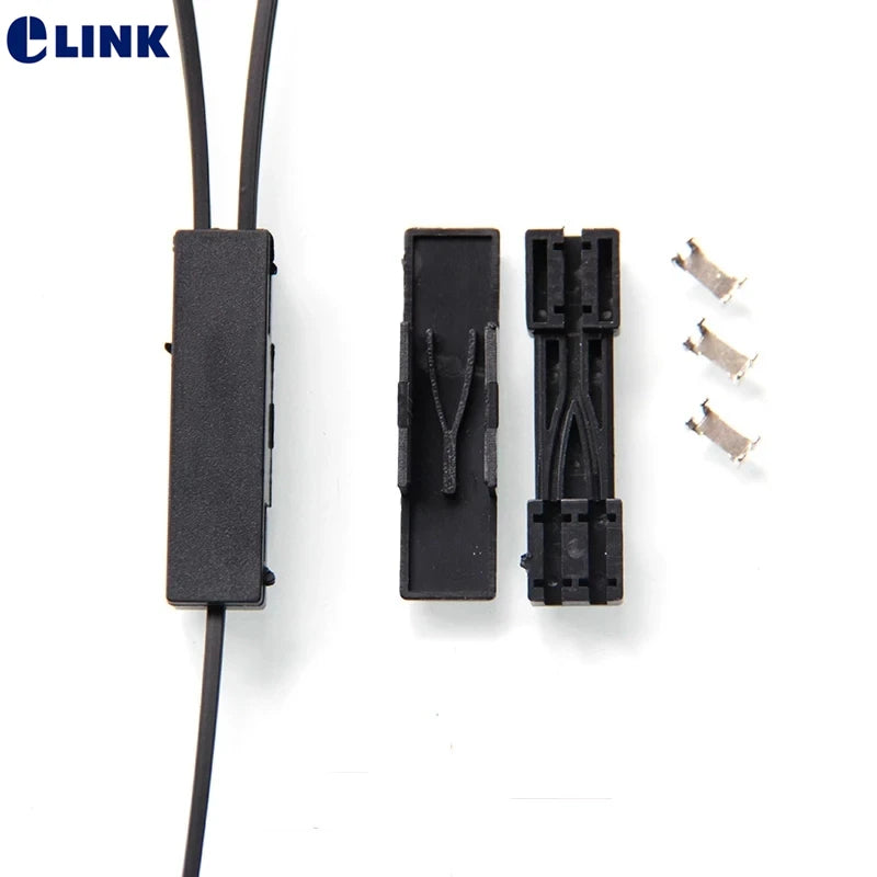 1*2 furcation box small for drop cable FTTH protective tubing ABS material black 40*10mm fiber optic sleeve protection 100pcs