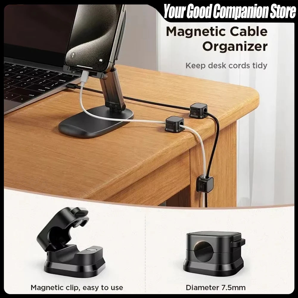 Strong Cable Clips Adjustable Cord Holder | Adhesive Under Desk Mgmt Organizer for Home Office Car Wall Desktop Nightstand