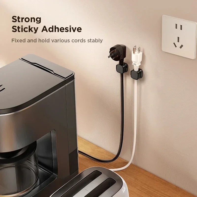 Strong Cable Clips Adjustable Cord Holder | Adhesive Under Desk Mgmt Organizer for Home Office Car Wall Desktop Nightstand