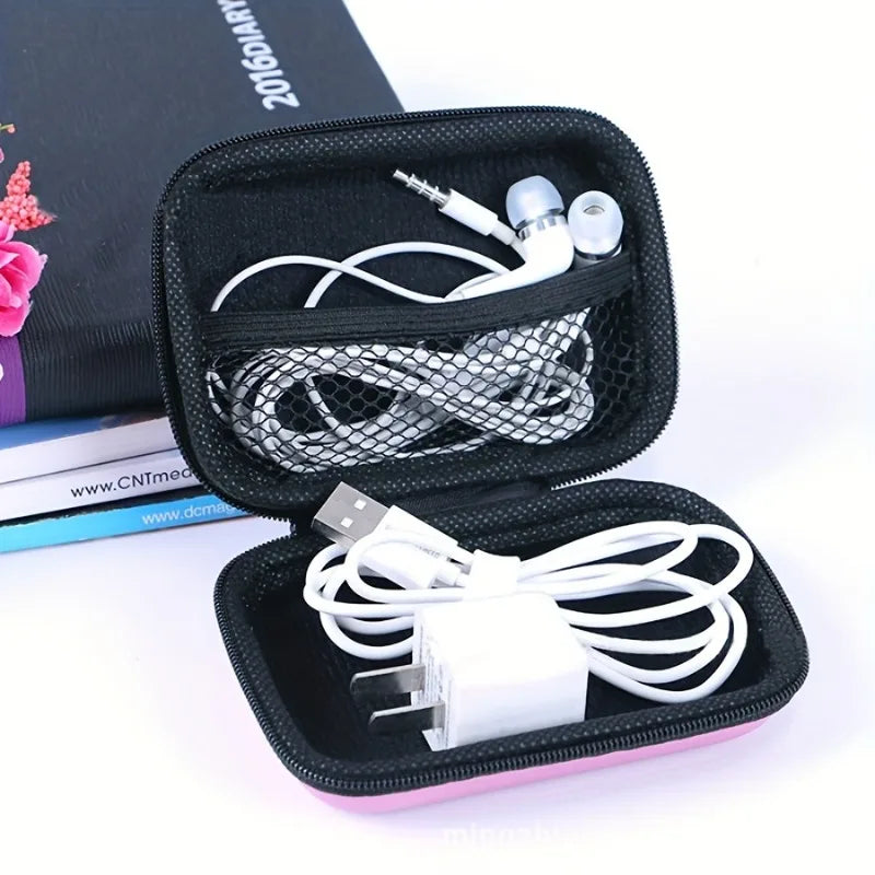 Portable Earphone Storage Bag Mobile Phone Charger Data Cable Organizer Mini Coin Storage Bag