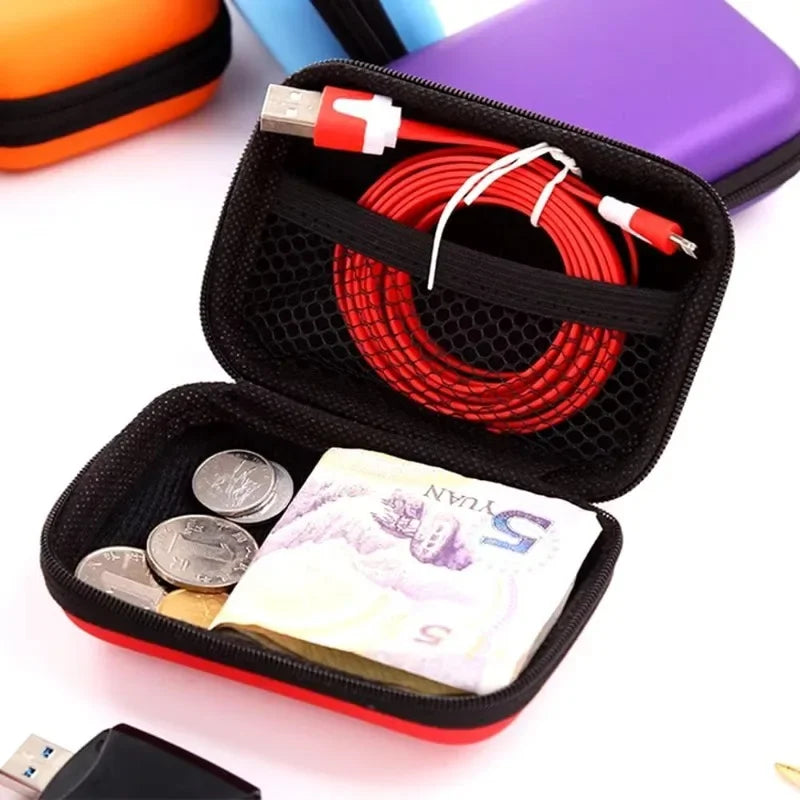 Portable Earphone Storage Bag Mobile Phone Charger Data Cable Organizer Mini Coin Storage Bag