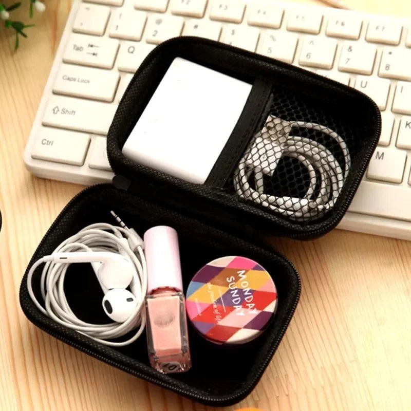 Portable Earphone Storage Bag Mobile Phone Charger Data Cable Organizer Mini Coin Storage Bag
