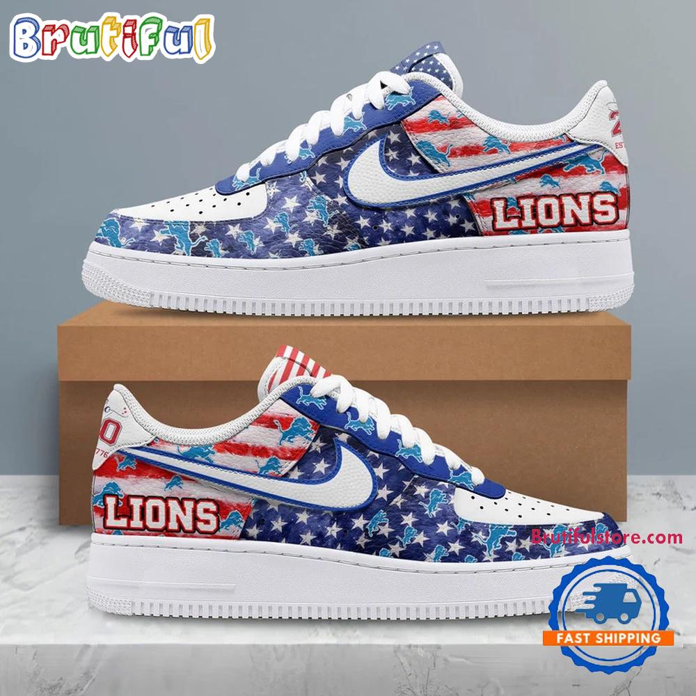 Detroit Lions 2026 NFL 250 Years Of America Air Force 1 Shoes Sneaker