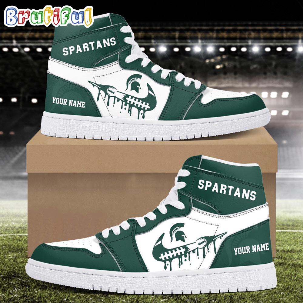 NCAA Michigan State Spartans Sport Team Personalized Air Jordan 1 Hightop Shoes
